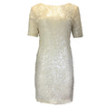 Load image into Gallery viewer, Galvan London Ivory / Gold Metallic Sequined Short Sleeved Dress
