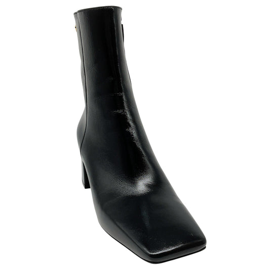 Gianvito Rossi Black Patent Leather Freeda Booties
