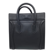 Celine Black Nano Luggage Smooth Calfksin Leather Mini Double Top Handle Bag