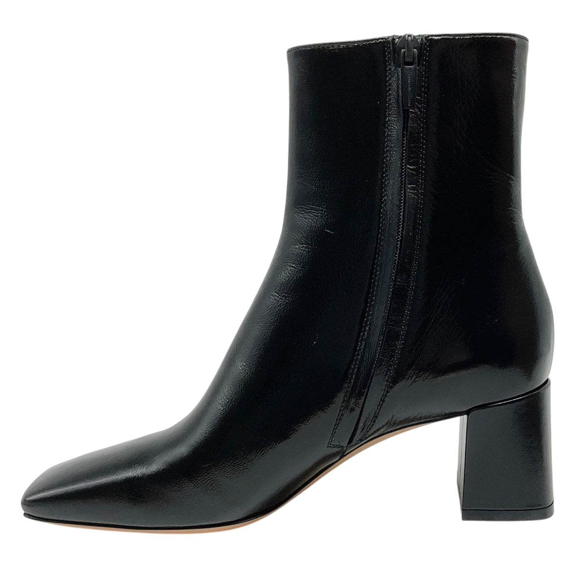 Gianvito Rossi Black Patent Leather Freeda Booties