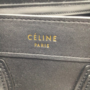 Celine Black Nano Luggage Smooth Calfksin Leather Mini Double Top Handle Bag