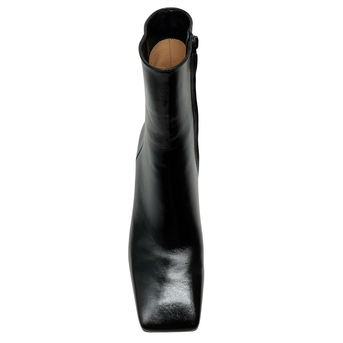Gianvito Rossi Black Patent Leather Freeda Booties