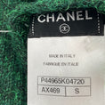 Load image into Gallery viewer, Chanel Green Mohair Knit Arm Warmers with Jewel Stone Embellishment
