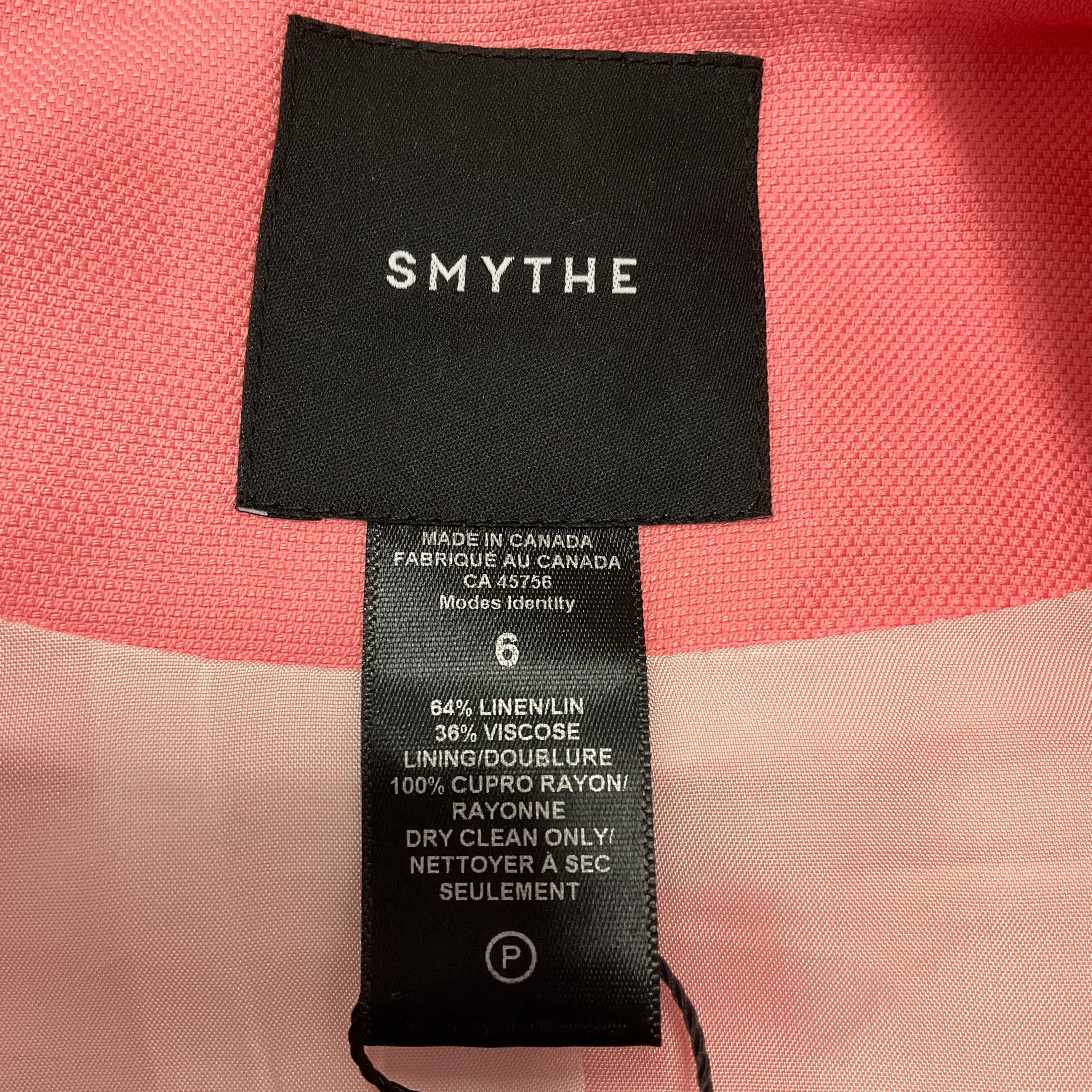 Smythe Chalk Pink Pintuck Blazer