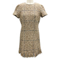 Load image into Gallery viewer, Sonia Rykiel Tan Multi Fringed Wool Tweed Jacket and Dress Suit Set
