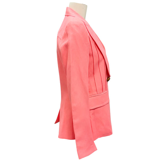 Smythe Chalk Pink Pintuck Blazer
