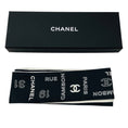 Load image into Gallery viewer, Chanel Black / White CC Logo Coco 31 Rue Cambon Print Silk Twilly Bandeau Scarf
