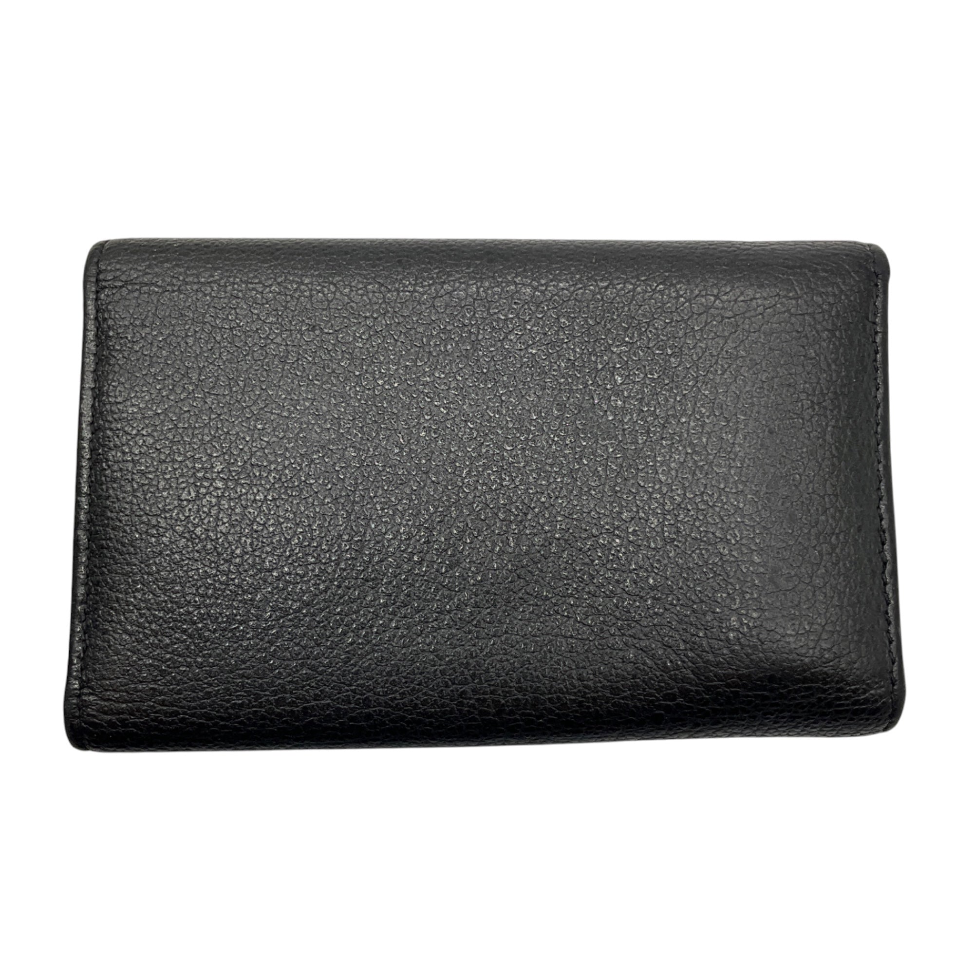 Chanel 2010 Black / Silver CC Logo Camellia Embossed Leather 6 Key Holder Wallet