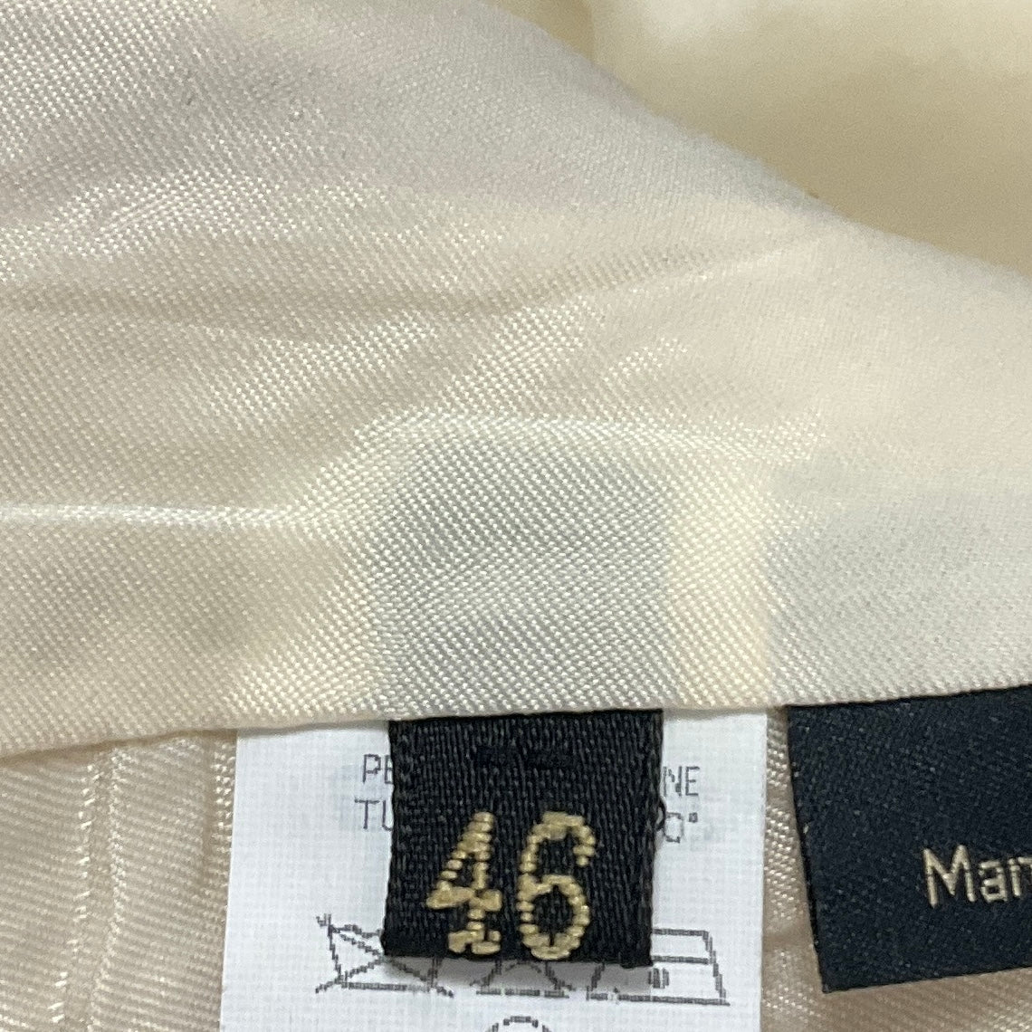 Versace Beige Front Pleat Mid Length Skirt