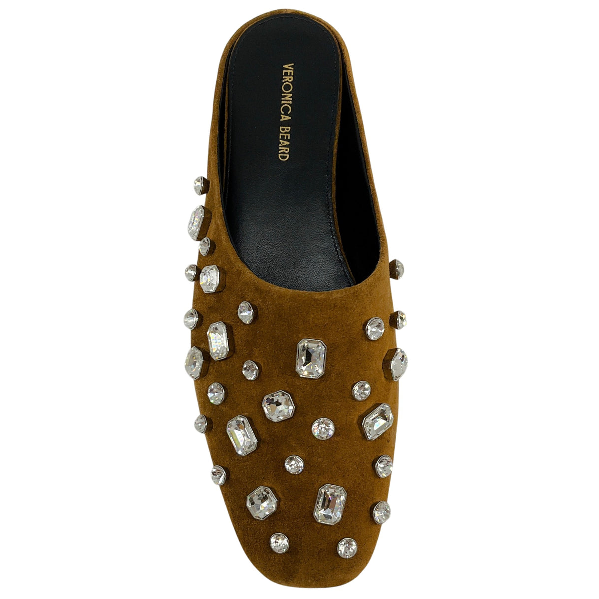 Veronica Beard Chestnut Suede Narcisa Slide Mules