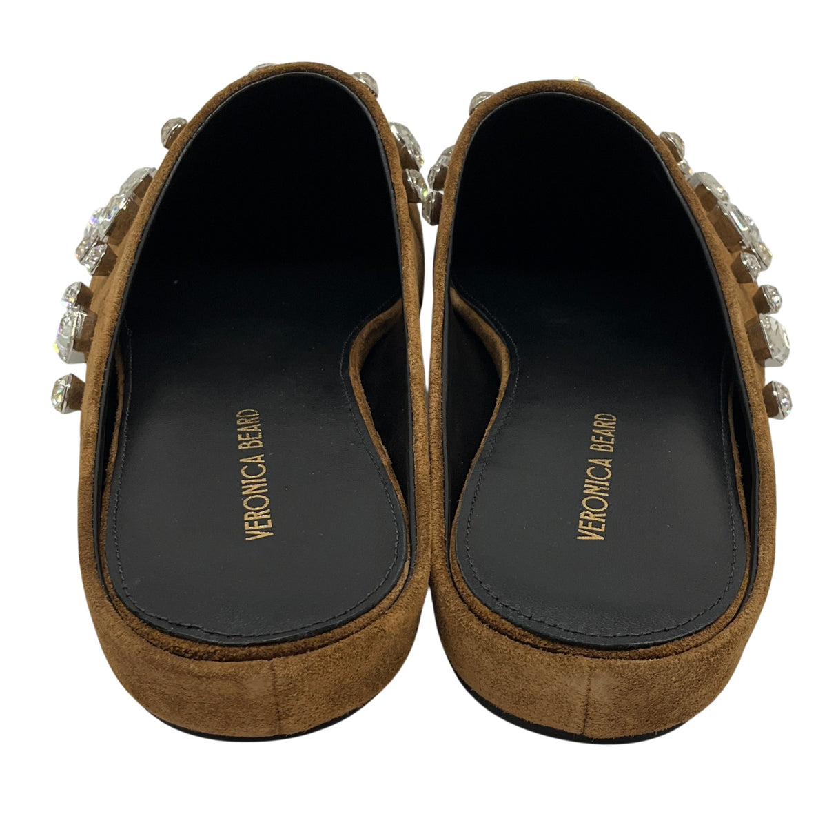 Veronica Beard Chestnut Suede Narcisa Slide Mules