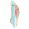 Load image into Gallery viewer, Rose Carmine Pastel Multi Cotton Knit Cardigan Sweater
