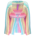 Load image into Gallery viewer, Rose Carmine Pastel Multi Cotton Knit Cardigan Sweater
