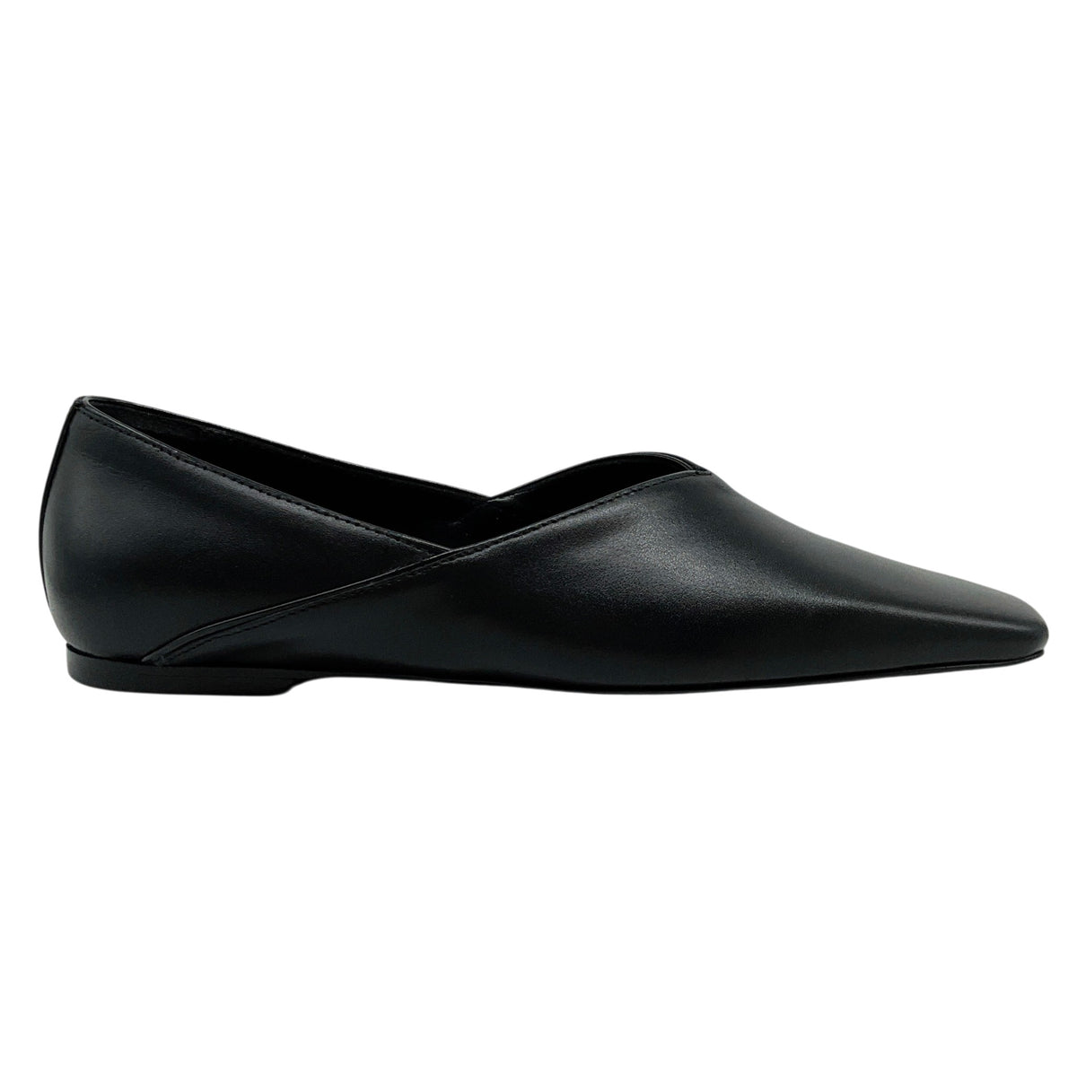 Toteme Black Leather The Everyday Flats