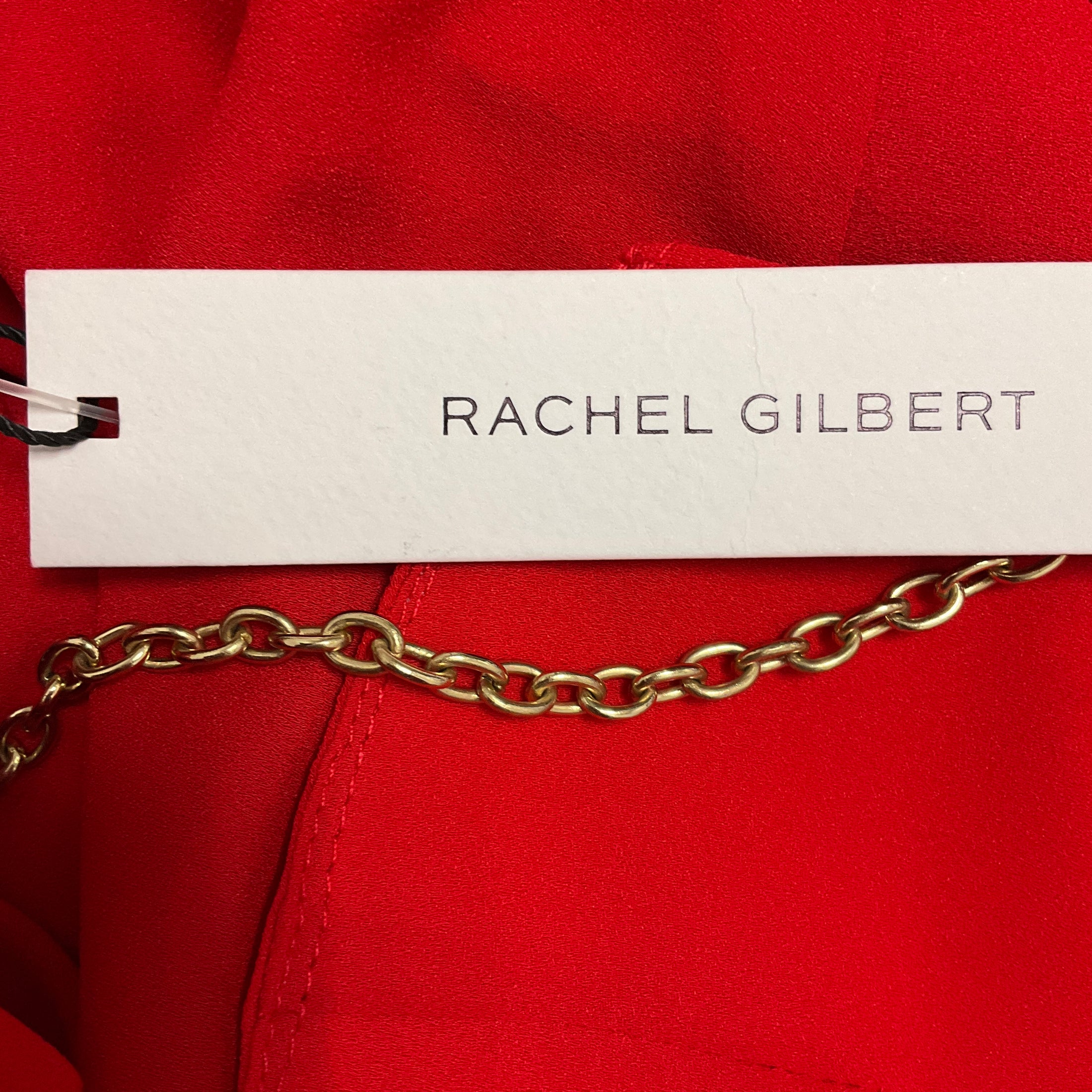 Rachel Gilbert Red Raye Crepe Gown / Formal Dress