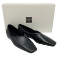 Load image into Gallery viewer, Toteme Black Leather The Everyday Flats
