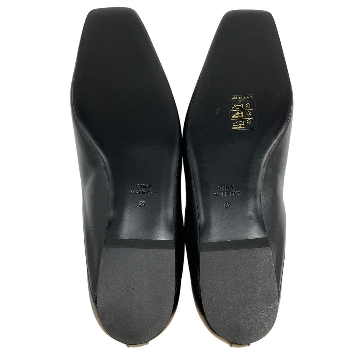 Toteme Black Leather The Everyday Flats