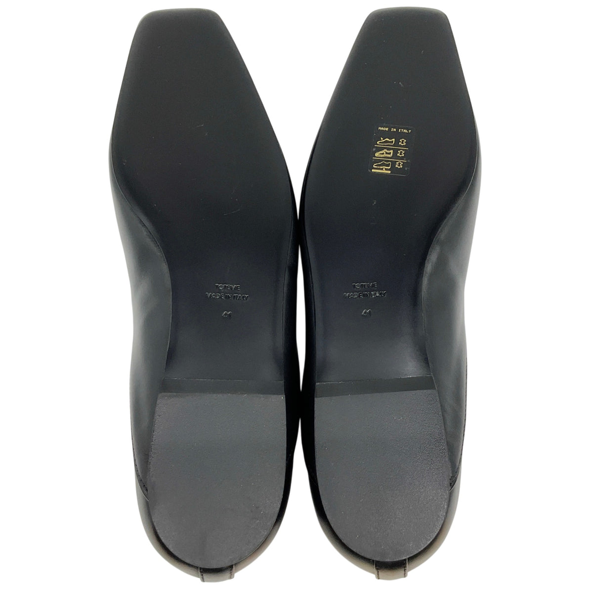 Toteme Black Leather The Everyday Flats