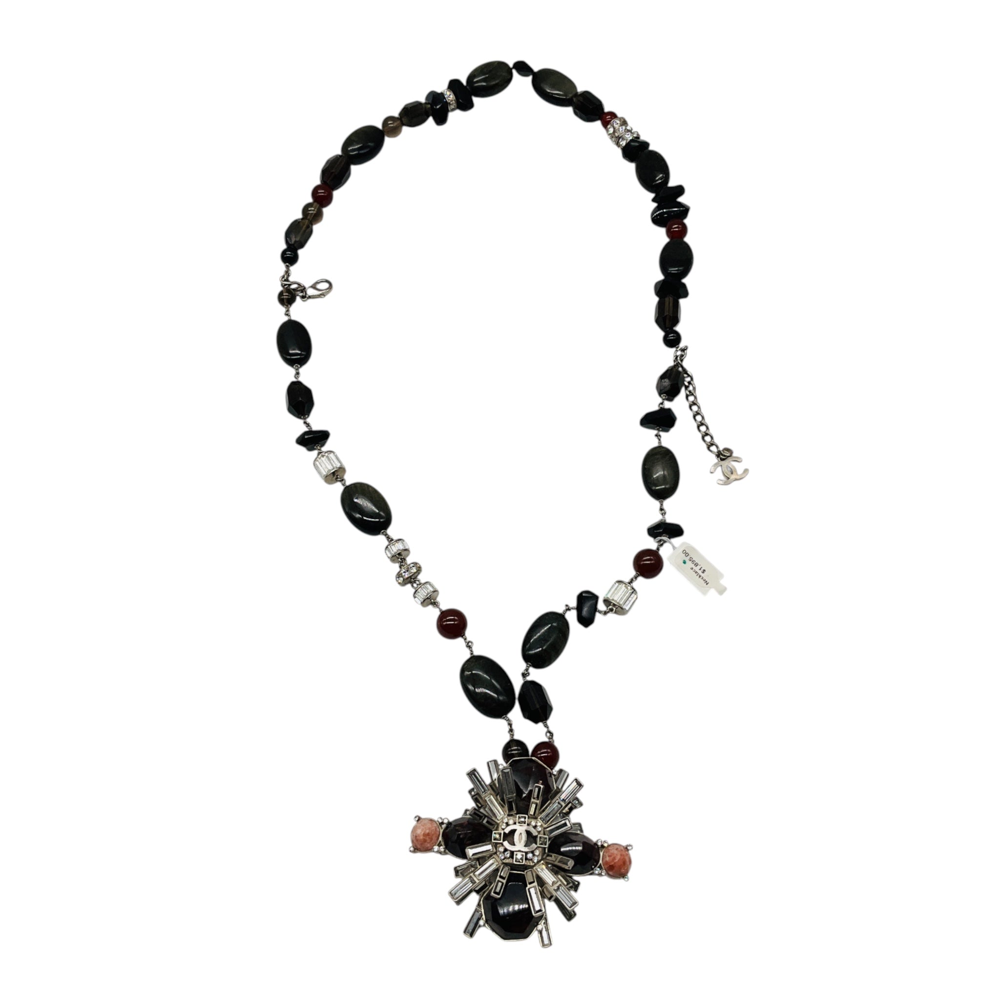 Chanel Haute Couture Fall Winter 2006 Multicolor Stone and Crystal CC Logo Station Statement Necklace