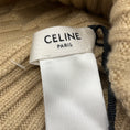 Load image into Gallery viewer, Celine Tan Cable Knit Cashmere Triomphe Beanie Hat
