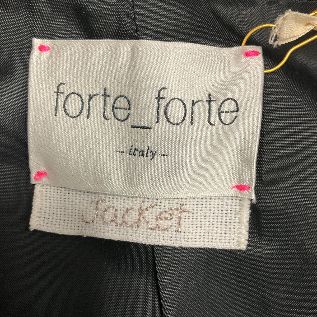 forte_forte Black Crystal Embellished One Button Jacket