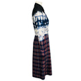 Load image into Gallery viewer, Altuzarra Blue / Black / White / Red Maria Tie Dye Check Print Shirtdress
