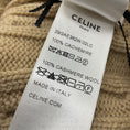 Load image into Gallery viewer, Celine Tan Cable Knit Cashmere Triomphe Scarf
