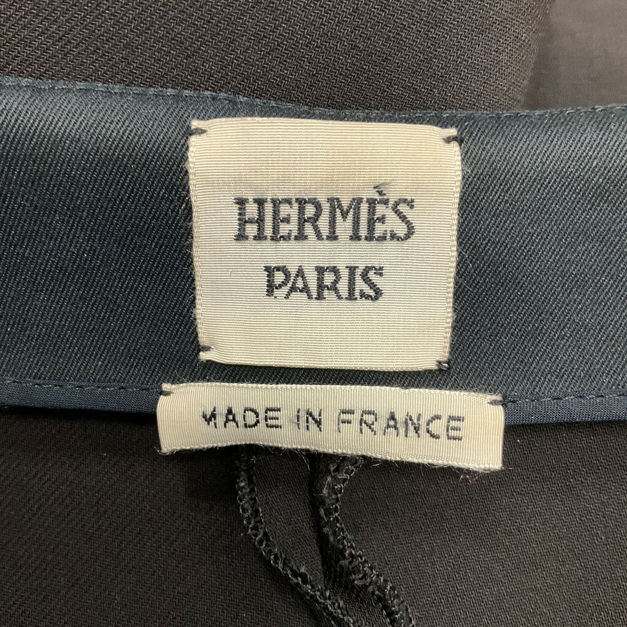 Hermes Black Wool Stretch Trousers