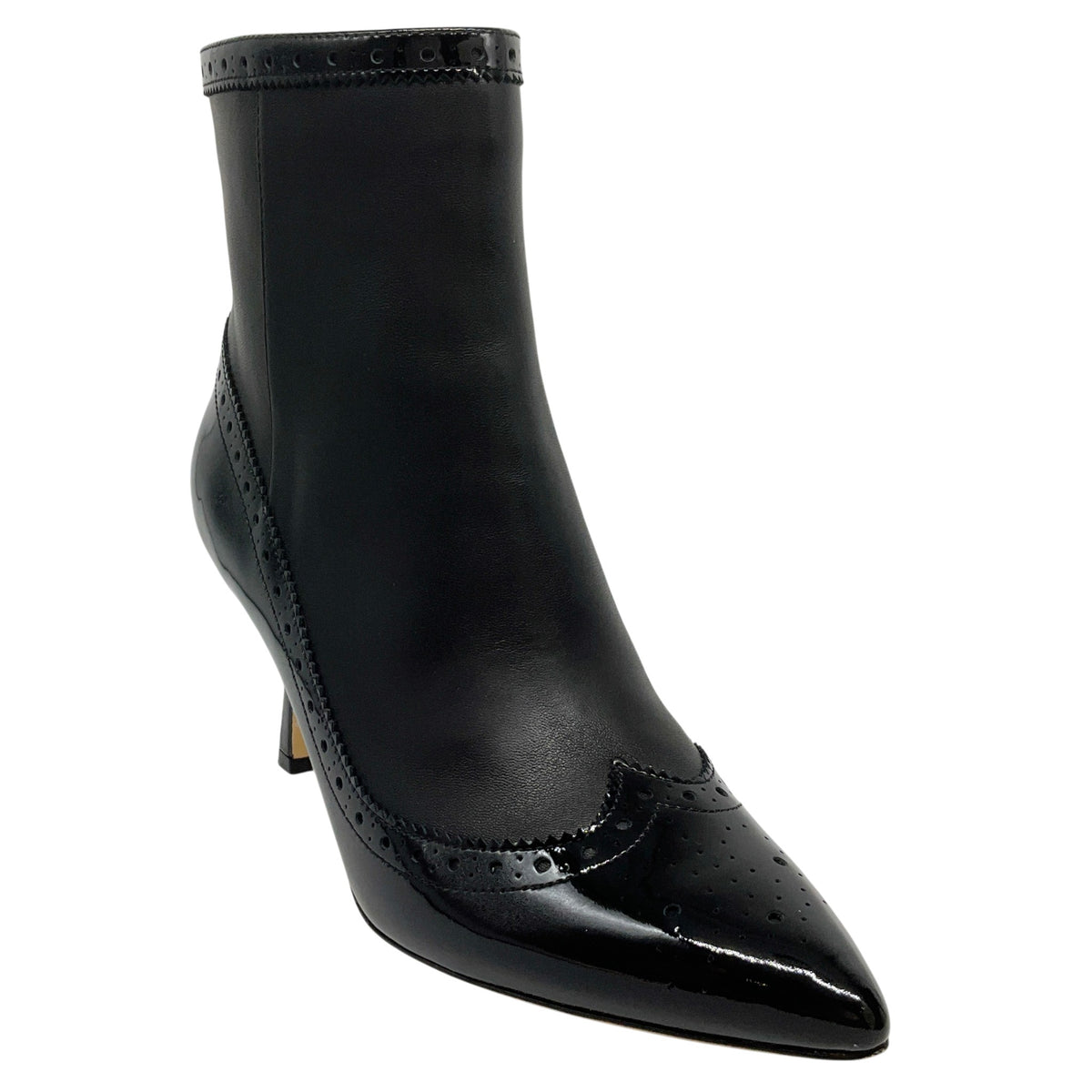 L'Agence Black Leather / Patent Leather Ember Boots