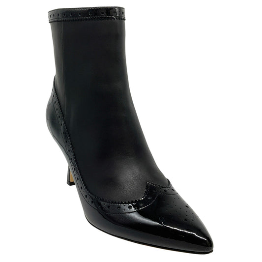 L'Agence Black Leather / Patent Leather Ember Boots