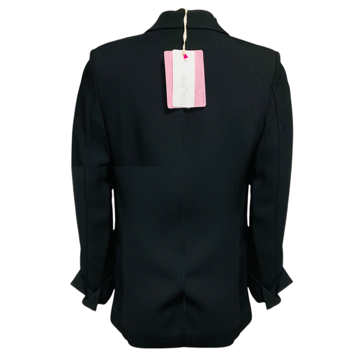 forte_forte Black Crystal Embellished One Button Jacket