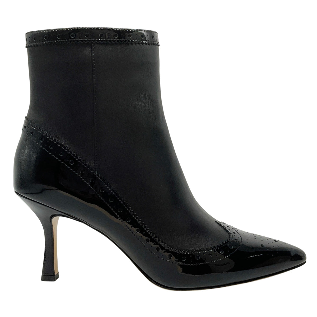 L'Agence Black Leather / Patent Leather Ember Boots