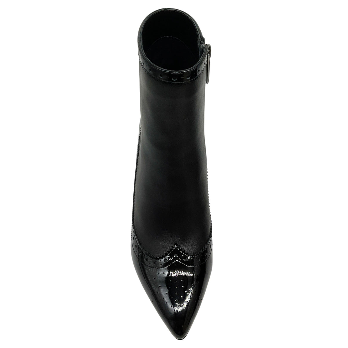 L'Agence Black Leather / Patent Leather Ember Boots