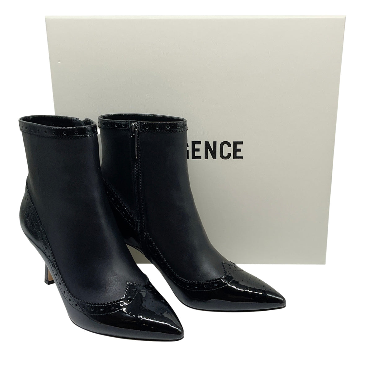 L'Agence Black Leather / Patent Leather Ember Boots