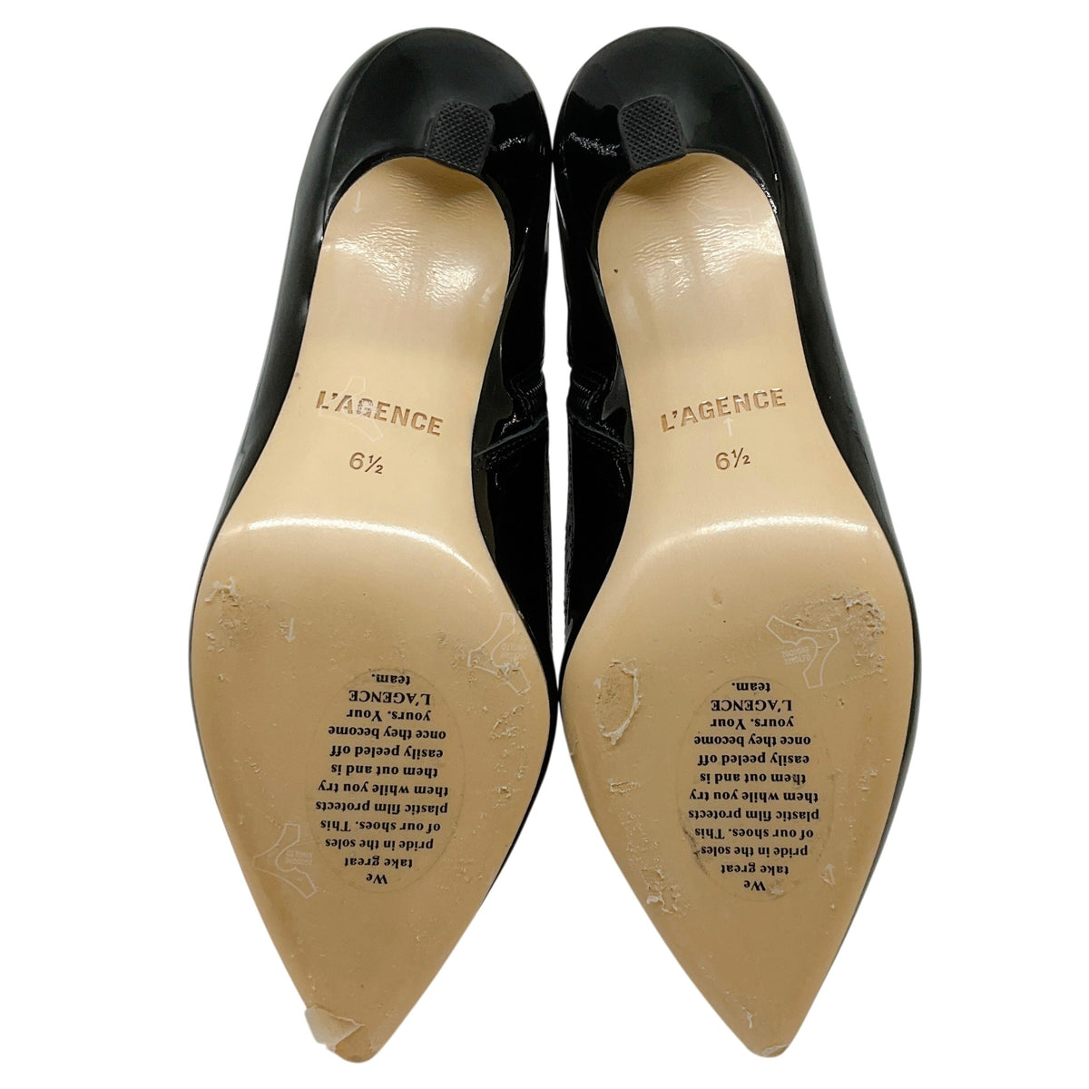 L'Agence Black Leather / Patent Leather Ember Boots