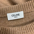 Load image into Gallery viewer, Celine Tan Cashmere Knit Crewneck Triomphe Sweater
