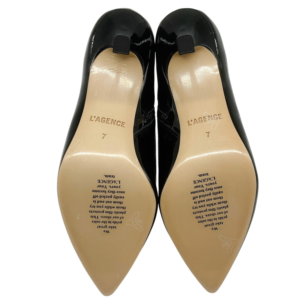 L'Agence Black Leather / Patent Leather Ember Boots