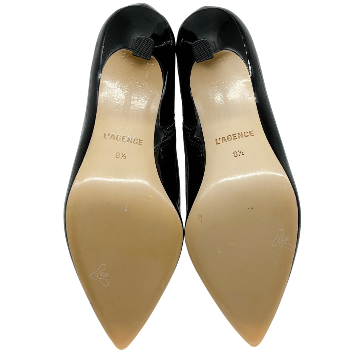 L'Agence Black Leather / Patent Leather Ember Boots