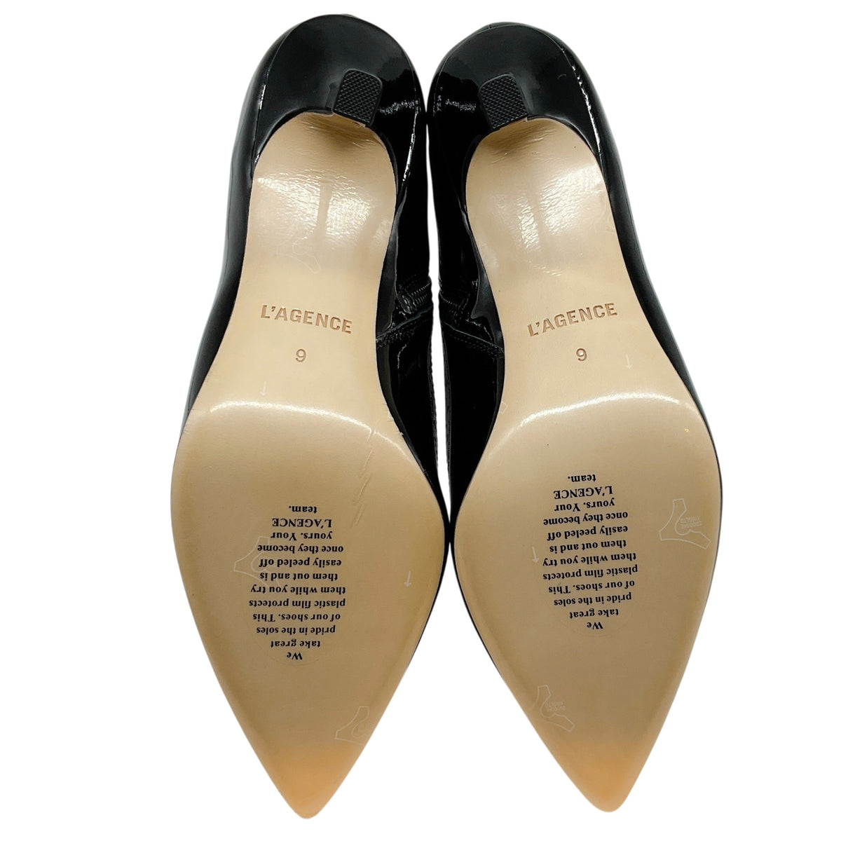 L'Agence Black Leather / Patent Leather Ember Boots
