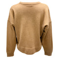 Load image into Gallery viewer, Celine Tan Cashmere Knit Crewneck Triomphe Sweater
