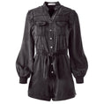 Load image into Gallery viewer, Alice + Olivia Charcoal Kota Cargo Pocket Romper
