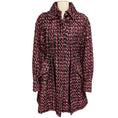 Load image into Gallery viewer, Chanel Pink / Black Multi Silk Lined Wool Tweed Coat with CC Logo Globe Buttons
