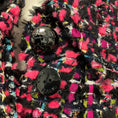 Load image into Gallery viewer, Chanel Pink / Black Multi Silk Lined Wool Tweed Coat with CC Logo Globe Buttons

