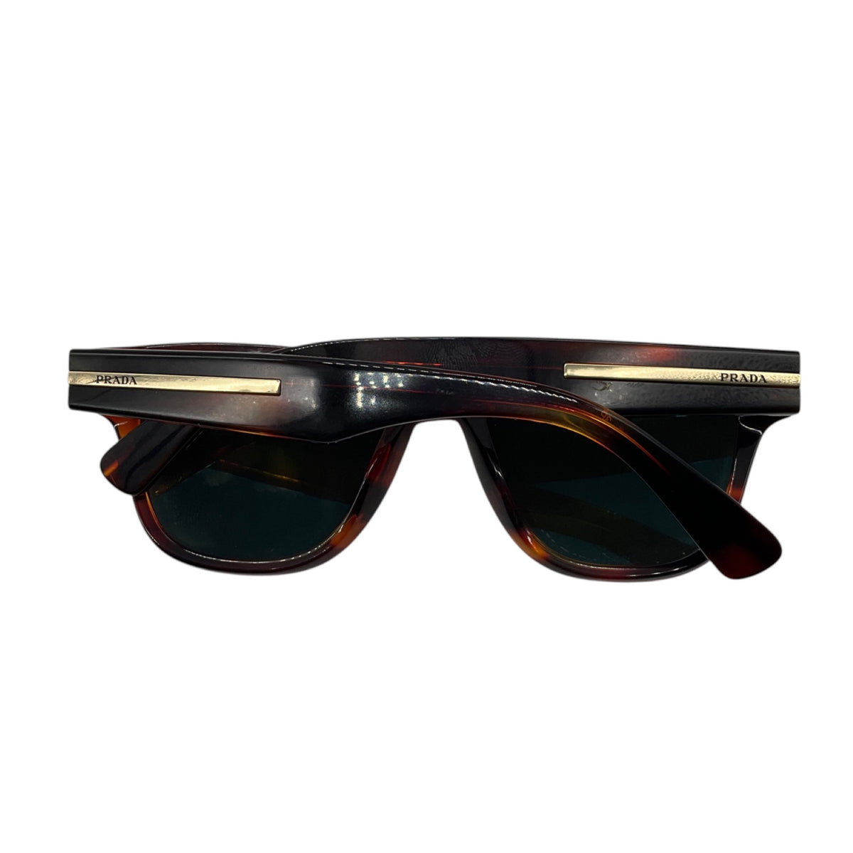 Prada Brown Havana Polarized Lens Acetate Frame Wayfarer Sunglasses