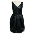 Load image into Gallery viewer, Carven Black Woven Sleeveless V-Neck Flared Cocktail Dress
