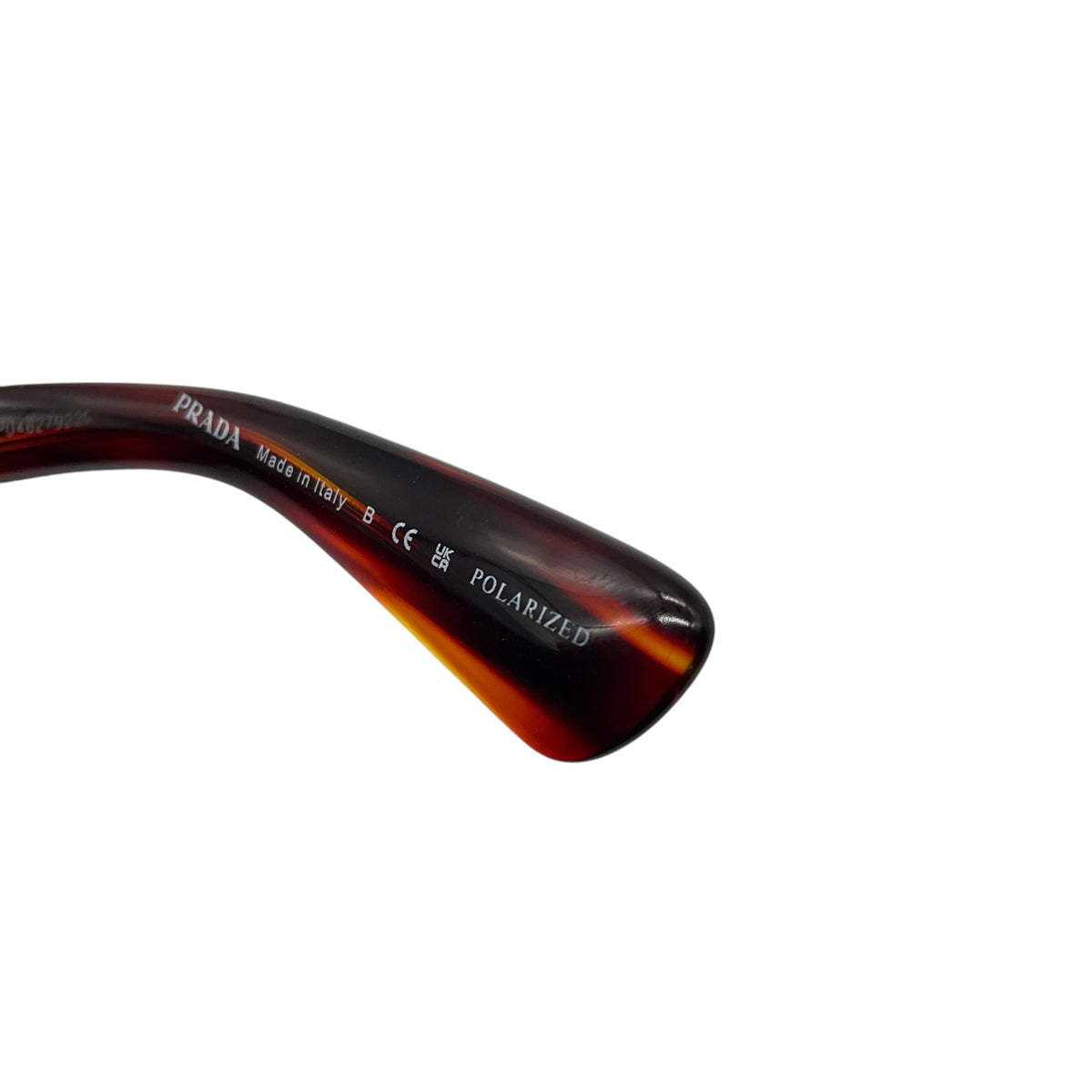 Prada Brown Havana Polarized Lens Acetate Frame Wayfarer Sunglasses