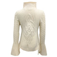 Load image into Gallery viewer, Alexander McQueen Ivory Textured Wool Knit Turtleneck Sweater
