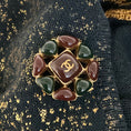 Load image into Gallery viewer, Chanel Gold Metallic / Black Paris Venice Runway 2010 Shimmering Baroque Sleeveless Knit Midi Dress with CC Logo Jewel Buttons
