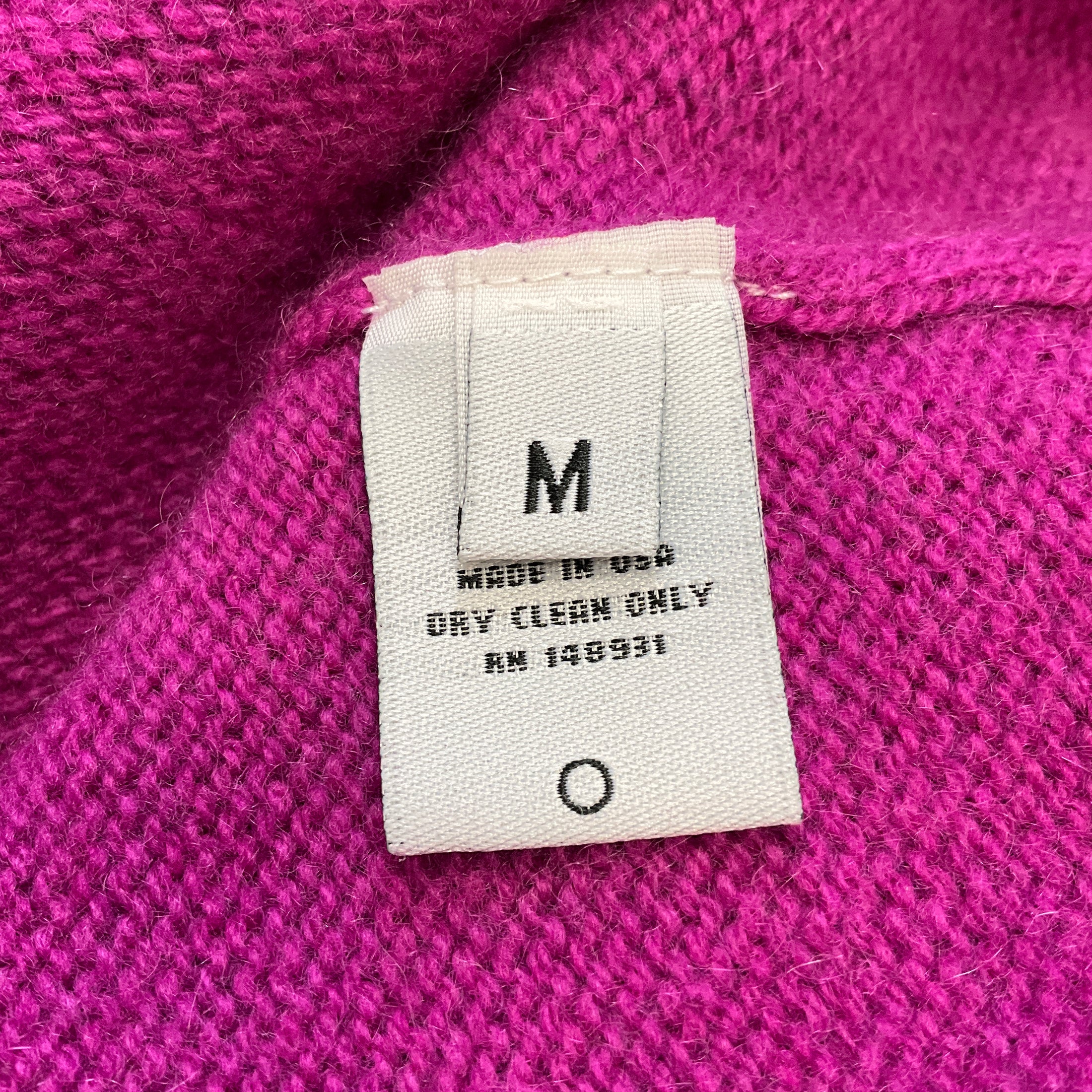 The Elder Statesman Magenta Cashmere Knit Crewneck Sweater