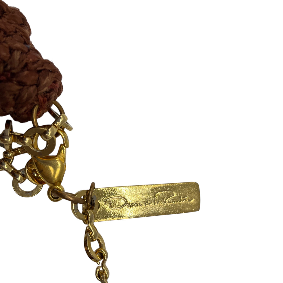 Oscar de la Renta Purple / Brown Multi Stone Embellished Rope Chain Necklace